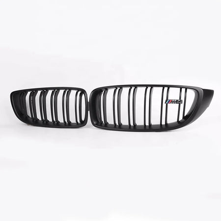 Gloss Black Double Slat Replacement Kidney Grille for F32 / F33 / F36 / F80 / F82 BMW 4 Series M3 M4