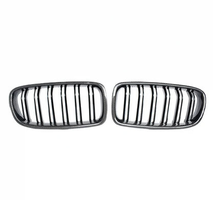 Carbon Fiber Double Slat Grille for F30 / F31 / F35 / F32 / F80 / F82 BMW 3 Series 4 Series M3 M4