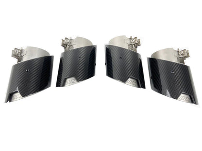 M Performance Style Stainless Steel Carbon Fiber Exhaust Tips for G80 / G82 M3 M4 BMW