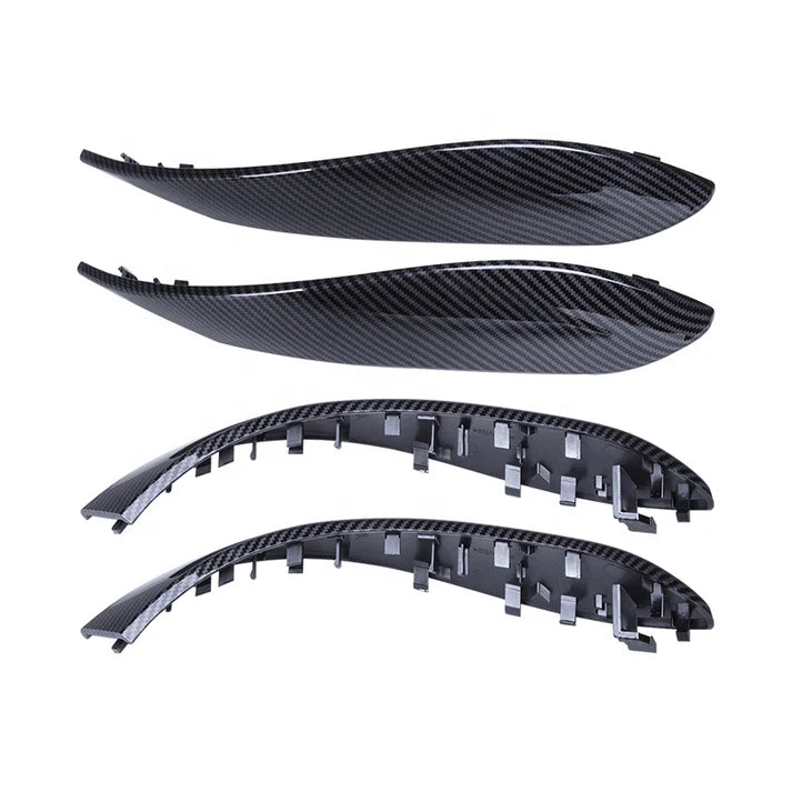 Carbon Fiber Style ABS Plastic Inner Door Handle Interior Trim for F30 / F32 BMW 3 Series 4 Series