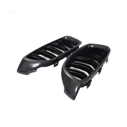 Carbon Fiber Double Slat Kidney Grille for F32 / F33 / F36 / F80 / F82 BMW 4 Series M3 M4