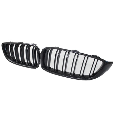 Carbon Fiber Double Slat Kidney Grille for F32 / F33 / F36 / F80 / F82 BMW 4 Series M3 M4