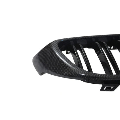 Carbon Fiber Double Slat Kidney Grille for F32 / F33 / F36 / F80 / F82 BMW 4 Series M3 M4