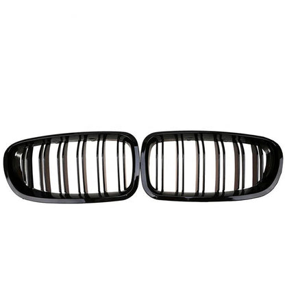 Replacement Gloss Black Double Slat Kidney Grille for F10 5 Series BMW