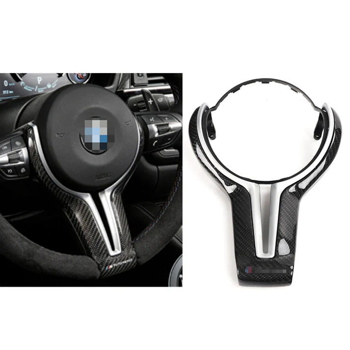Carbon Fiber Steering Wheel Cover Trim for F10 / F12 / F87 / F80 / F82 / M2 M3 M4 M5 M6 BMW