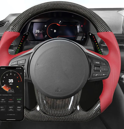 Carbon Fiber Paddle Shifters w/ Shift Lights for A90 / A91 Toyota Supra MK5
