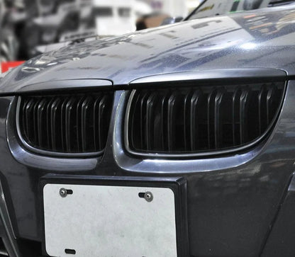 ABS Double Slat Gloss Black Grille for E90 BMW 3 Series Pre-LCI