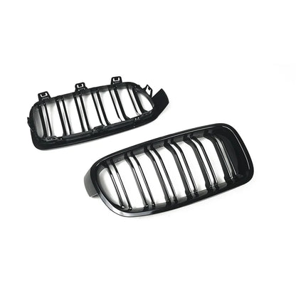 ABS Plastic Gloss Black Double Slat Grille for F30 / F31 / F35 / F32 / F80 / F82 BMW 3 Series 4 Series M3 M4