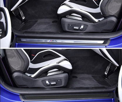 Carbon Fiber Door Sill Interior Trim For G82 BMW 4 Series M4