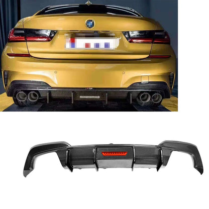 TK Style w/ Brake Light Carbon Fiber Rear Diffuser for G20 M340i