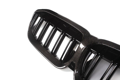 Carbon Fiber Double Slat Front Grille For G20 / G28 BMW 3 Series 330i M340i