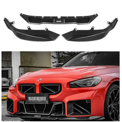 SQB Style Dry Carbon Fiber Front Lip For G87 BMW M2 Coupe 2023+