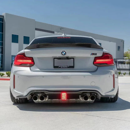 Vorsteiner Style Carbon Fiber Rear Diffuser for F87 /w LED Brake Light BMW M2