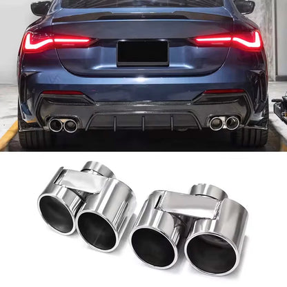M Performance Quad Exhaust Tips for G20 330i & 330E / G22 430i / G42 230i