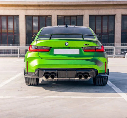 Carbon Fiber High Wing Trunk Mounted Spoiler For G20 / G28 / G80 / G82 BMW 3 / 4 Series