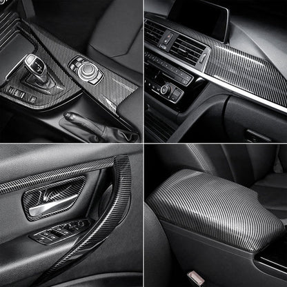 20 PCS Carbon Fiber Style ABS Plastic Interior Trim for F30 / F32 BMW 3 Series 4 Series