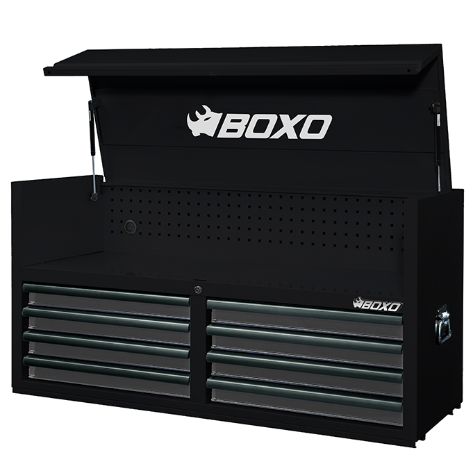 BOXO 53" 8 Drawer Top Box with Drawer Trim Pack - Black Body & Trim Colour Options