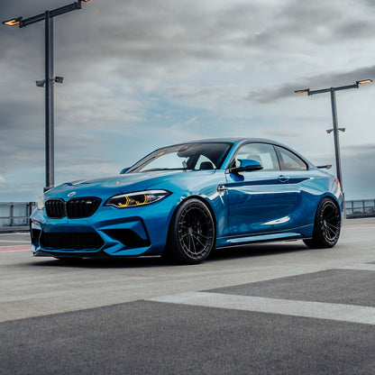 MHC+ BMW M2 Competition S55 GT Style Front Splitter In Gloss Pre Preg Carbon Fibre (F87C)