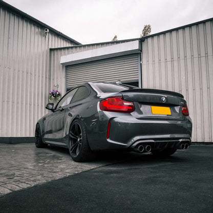 MHC+ BMW M2/M2 Competition Performance Style Rear Diffuser In Gloss Pre Preg Carbon Fibre (F87)