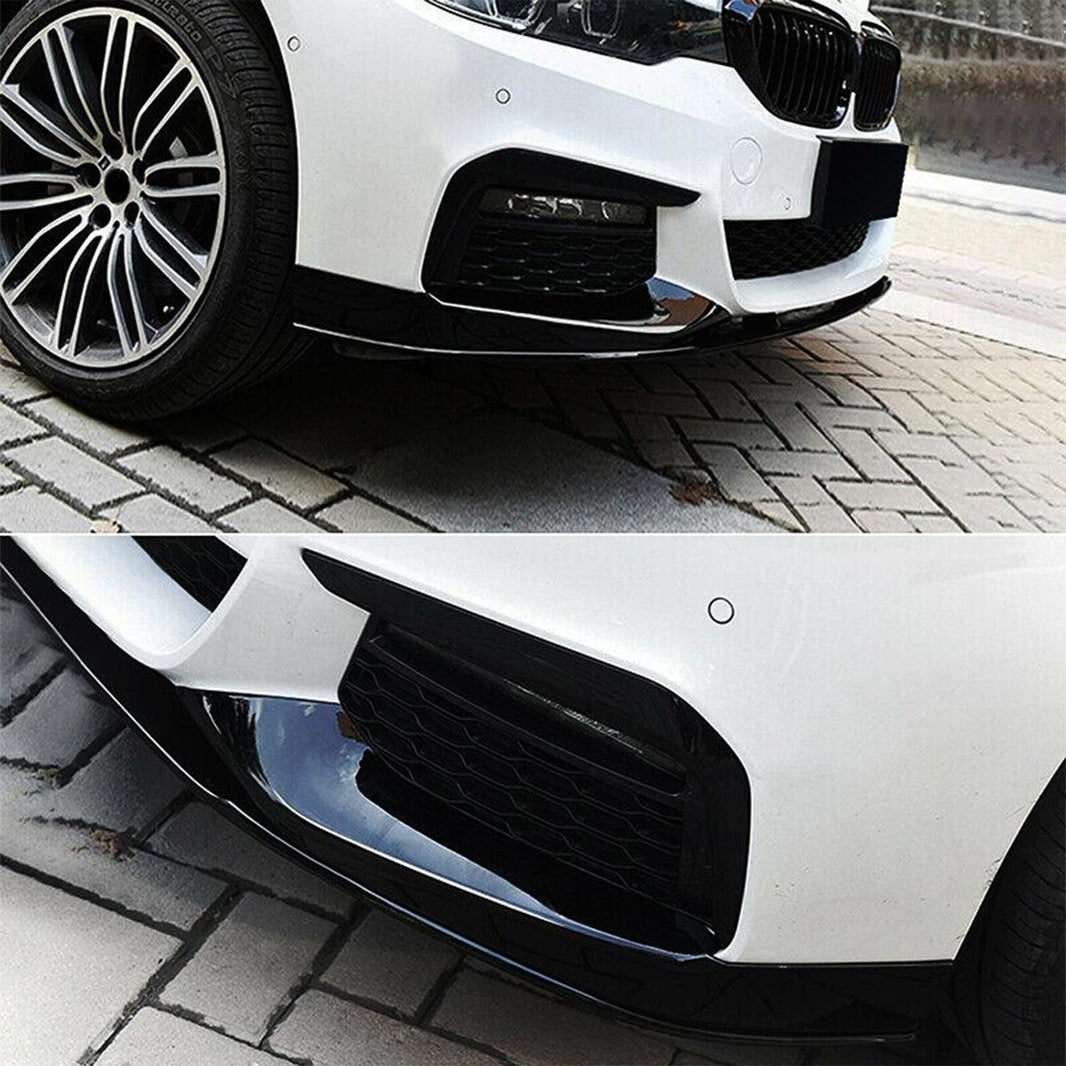 MHC Black BMW G30 & G31 5 Series Pre-LCI Performance Style Front Splitter In Gloss Black