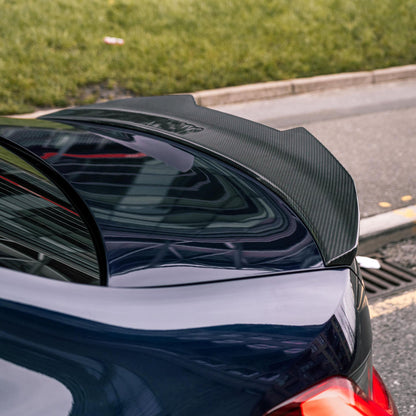 MHC+ BMW M3 Ducktail Style Rear Spoiler In Pre Preg Carbon Fibre (G80)