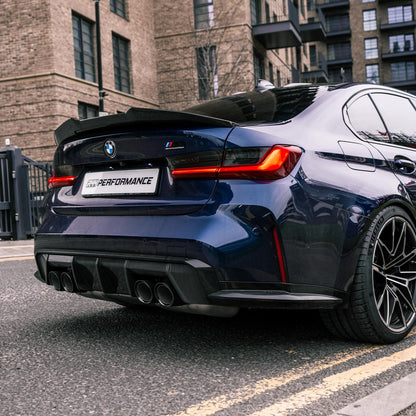 MHC+ BMW M3 Ducktail Style Rear Spoiler In Pre Preg Carbon Fibre (G80)