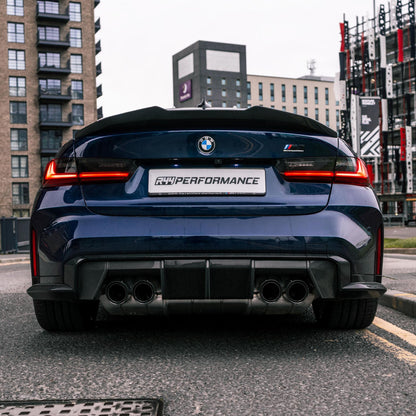 MHC+ BMW M3 Ducktail Style Rear Spoiler In Pre Preg Carbon Fibre (G80)