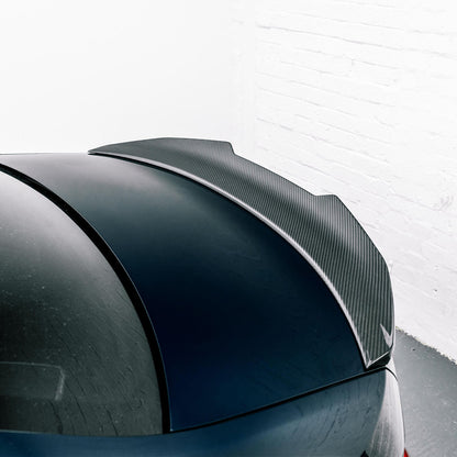 MHC+ BMW M3 Ducktail Style Rear Spoiler In Pre Preg Carbon Fibre (G80)