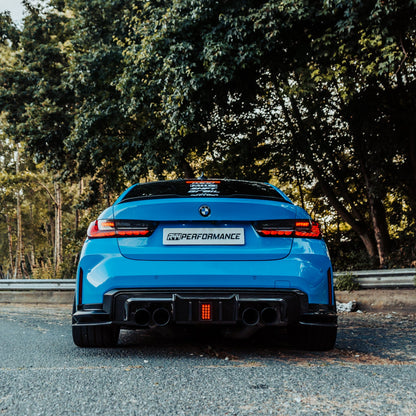 MHC+ BMW G80 M3 & G82 M4 Carbon Fibre Aggressive Rear Diffuser & Splitter Kit