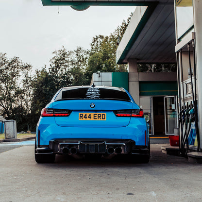 MHC+ BMW G80 M3 & G82 M4 Carbon Fibre Aggressive Rear Diffuser & Splitter Kit