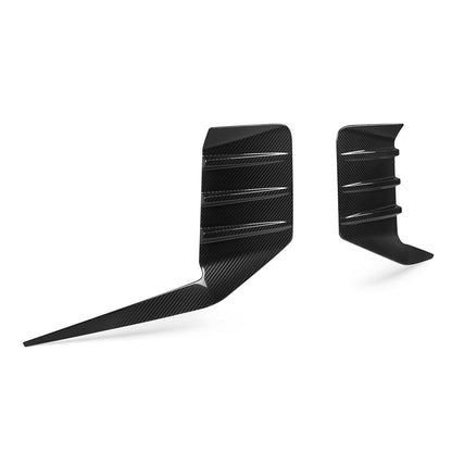 MHC+ BMW M2 G87 Performance Style Rear Rear Bumper Inserts In Pre Preg Gloss Carbon Fibre (G87)