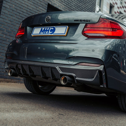 MHC+ BMW F22/F23 M235i & M240i Ultra Aggressive Style Rear Diffuser In Pre Preg Carbon Fibre