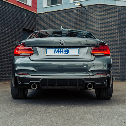 MHC+ BMW F22/F23 M235i & M240i Ultra Aggressive Style Rear Diffuser In Pre Preg Carbon Fibre