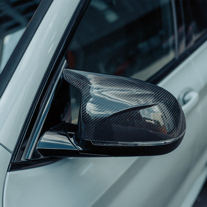 MHC+ BMW X Series Wing Mirror Covers In Pre Preg Carbon Fibre (F97 X3M, F98 X4M, F95 X5M & F96 X6M)