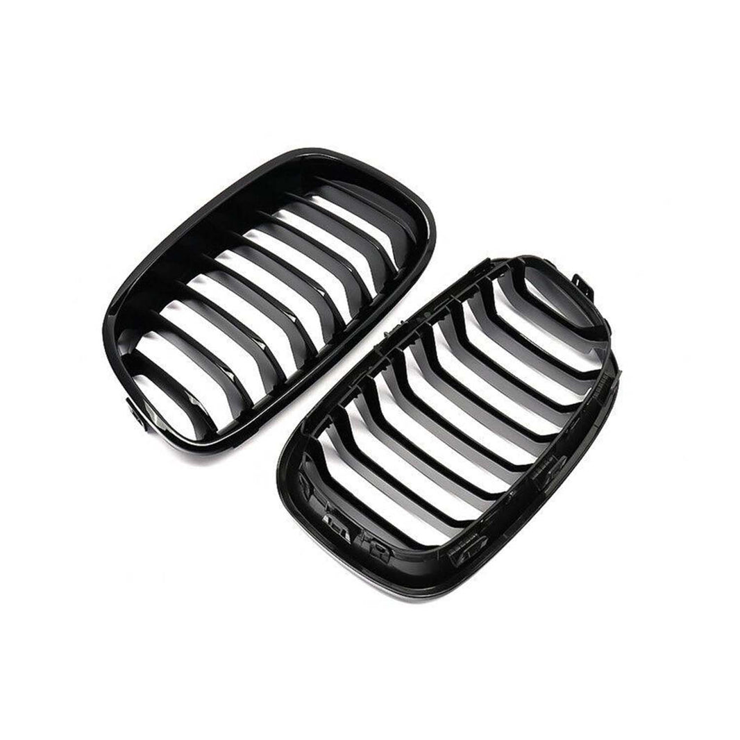 MHC Black BMW 1 Series Pre-LCI Single Slat Front Grilles In Gloss Black (F20/F21)