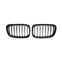 MHC Black BMW 1 Series Pre-LCI Single Slat Front Grilles In Gloss Black (F20/F21)