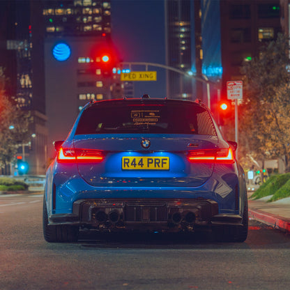 MHC+ BMW M3/M4 DF1 LED Rear Diffuser In Gloss Pre Preg Carbon Fibre (G80/G81/G82/G83)