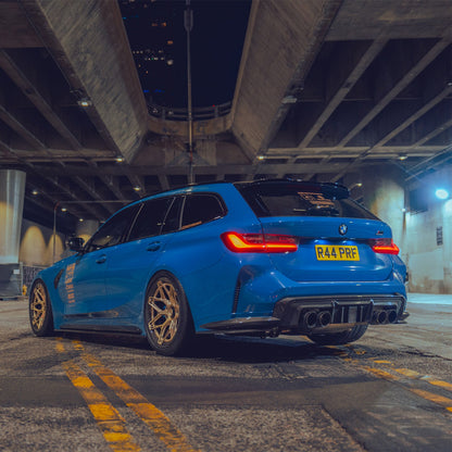 MHC+ BMW M3/M4 DF1 LED Rear Diffuser In Gloss Pre Preg Carbon Fibre (G80/G81/G82/G83)