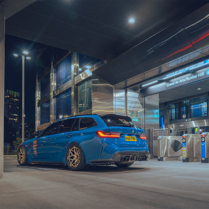 MHC+ BMW M3/M4 DF1 LED Rear Diffuser In Gloss Pre Preg Carbon Fibre (G80/G81/G82/G83)