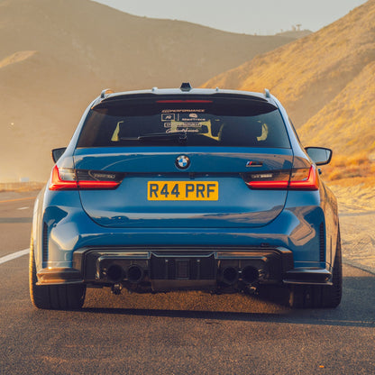 MHC+ BMW M3/M4 DF1 LED Rear Diffuser In Gloss Pre Preg Carbon Fibre (G80/G81/G82/G83)