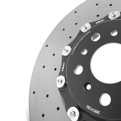 MMX BMW G8X 2-Piece 380mm x 36mm Carbon Ceramic Front Brake Discs/Rotors (G80/G81 M3, G82/G83 M4 & G87 M2)