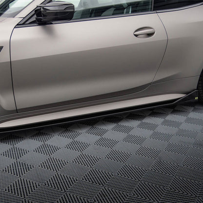 Maxton Design BMW M4 V3 CSL Look Side Skirt In Gloss Black (G82/G83)