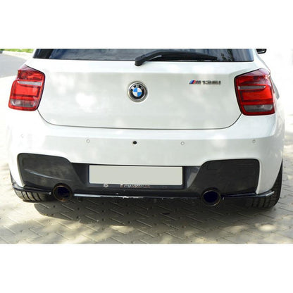 Maxton Central Rear Splitter BMW 1 F20/F21 M-Power (With Vertical Bars)