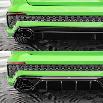 Maxton Design Audi RS3 Aggressive Rear Diffuser In Gloss Black (8Y)