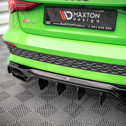 Maxton Design Audi RS3 Aggressive Rear Diffuser In Gloss Black (8Y)