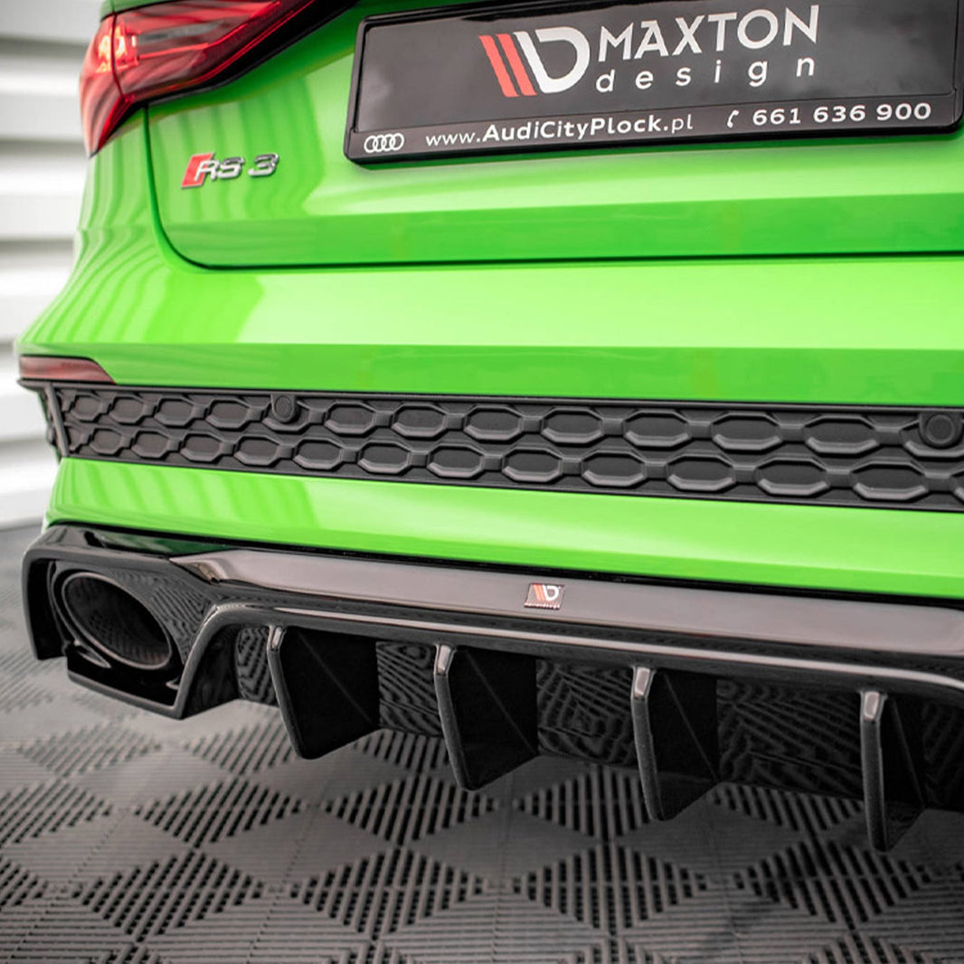 Maxton Design Audi RS3 Aggressive Rear Diffuser In Gloss Black (8Y)