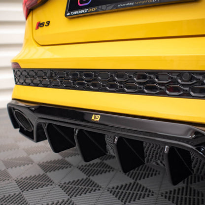 Maxton Design Audi RS3 Aggressive Rear Diffuser In Gloss Black (8Y)