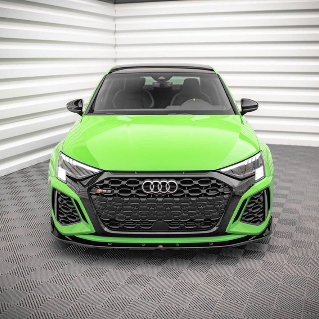 Maxton Design Audi RS3 8Y V2 Front Splitter In Gloss Black