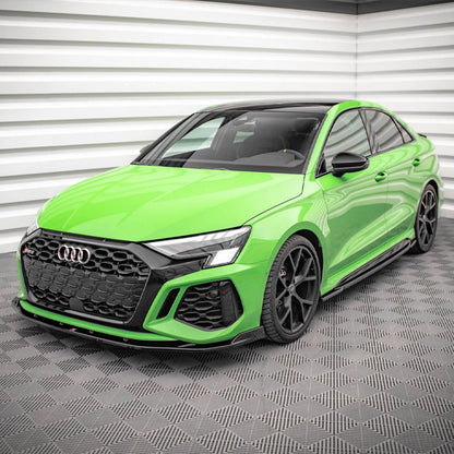 Maxton Design Audi RS3 8Y V2 Front Splitter In Gloss Black