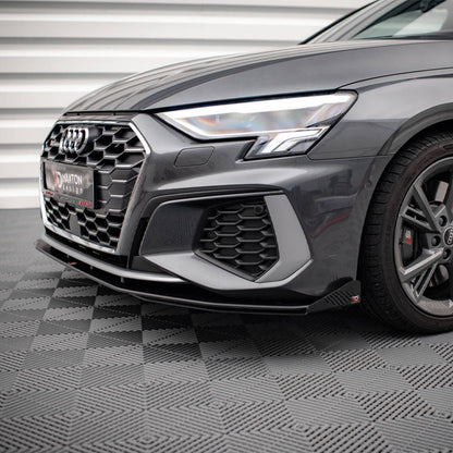Maxton Design Audi S3 Street Pro Front Splitter + Flaps (8Y 2020+)